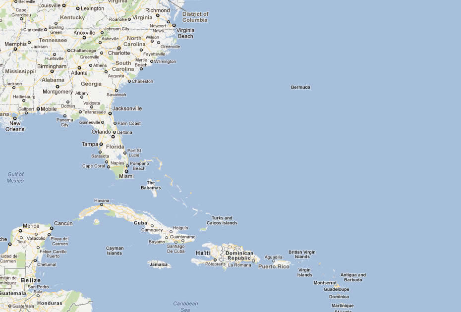 map of bermuda north america